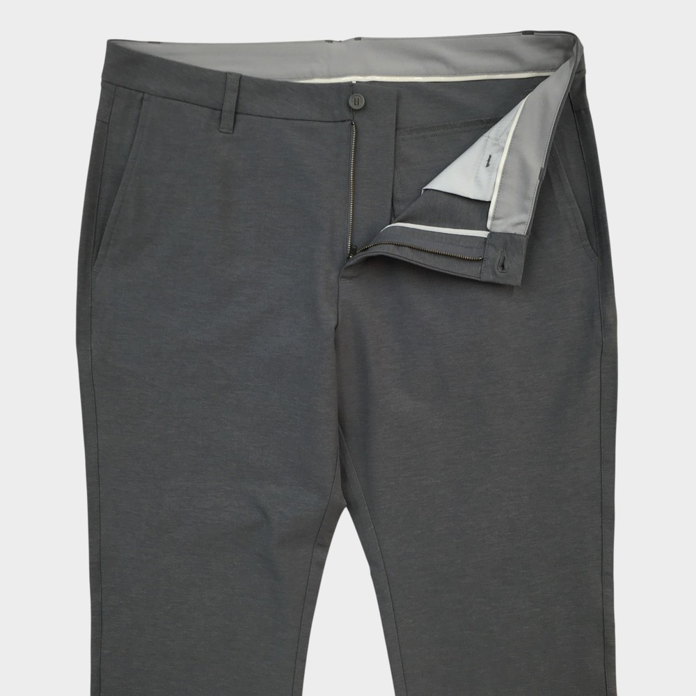FootJoy Mens Golf Pants Grey Performance Polyester Spandex 36x32 FJ Logo